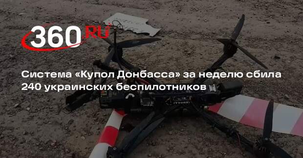 Система «Купол Донбасса» за неделю сбила 240 украинских беспилотников