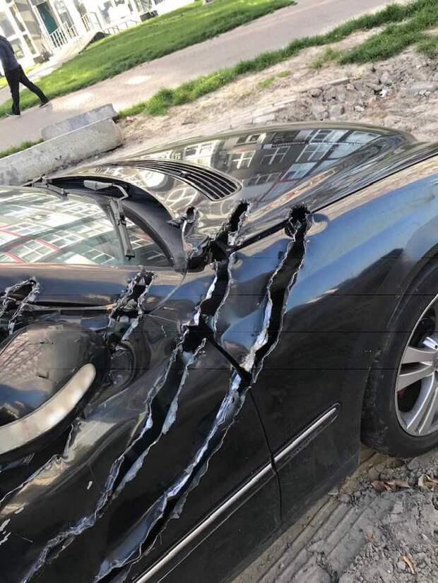 WTF? Авто, Царапина, Фотография, Длиннопост