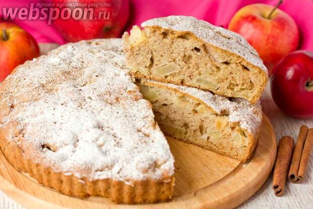 Фото Яблочный пирог с корицей и коньяком