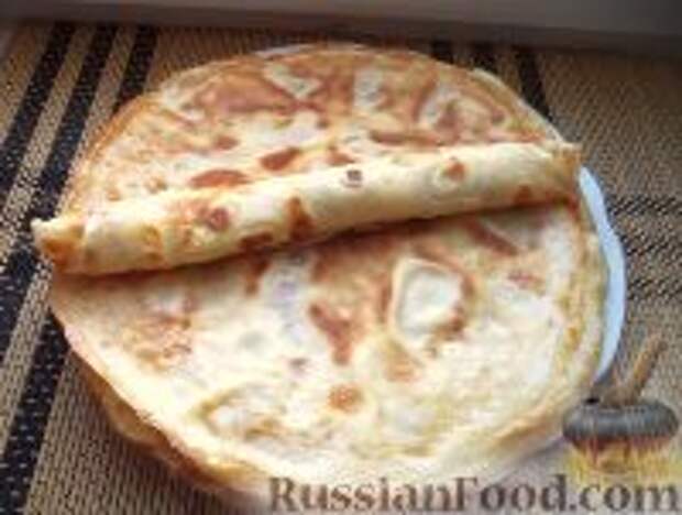 Фото к рецепту: Идеальные блинчики "на трех стаканах"