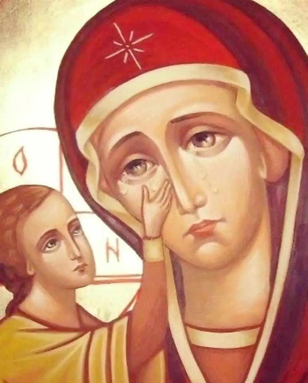 Икона Божьей матери плач Божьей матери