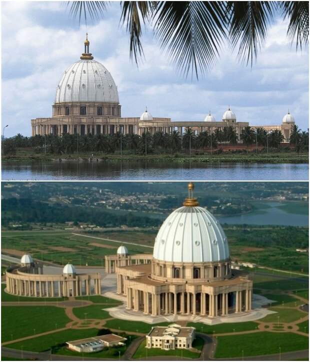 Что бы не говорили, но все же Basilica Notre Dame de la Paix является самым большим религиозным объектом в мире (Кот-д'Ивуар). Что бы не говорили, но все же Basilica Notre Dame de la Paix является самым большим религиозным объектом в мире (Кот-д'Ивуар).