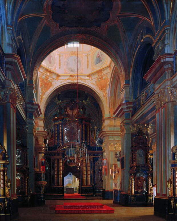 С. Зарянко. Внутренний вид Морского Никольского собора в Петербурге
