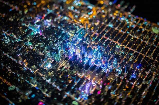 Ночной Нью-Йорк похож на электронную плату. животные, интересное, удивительное, факты