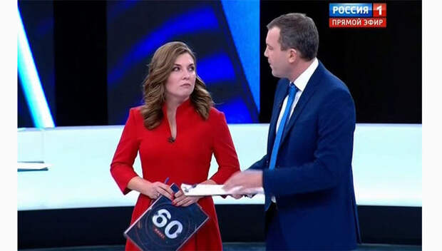 Ольга Скабеева и Евгений Попов (программа «60 минут»)