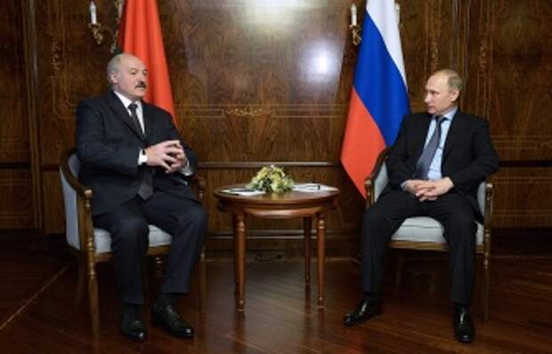 Президент Белоруссии Александр Лукашенко и президент России Владимир Путин