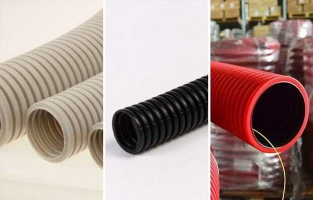 Красная, черная и серая гофра для электропроводки: какая между ними разница кроме цвета