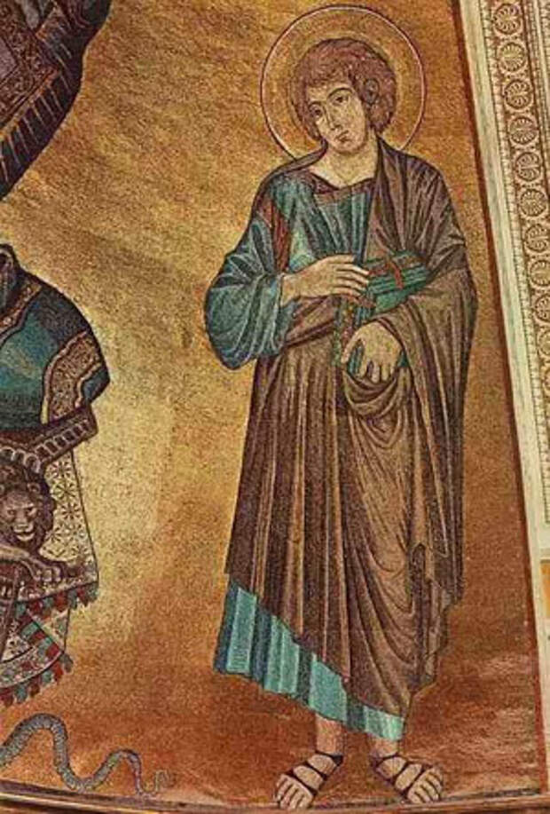 Христос на Престоле между Богородицей  и Св. Иоанном Богословом. 1301-02