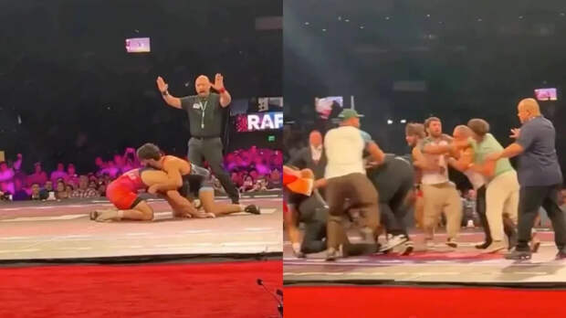 Боец спровоцировал массовую потасовку после боя по грэпплингу в США