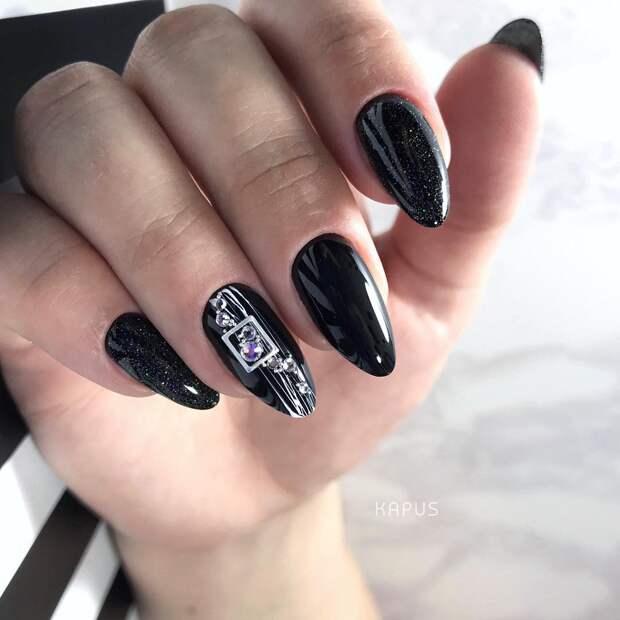маникюр паутинка фото 3