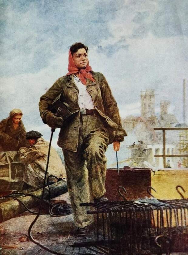 Евгений Харитоненко. «Электросварщица». 1953 