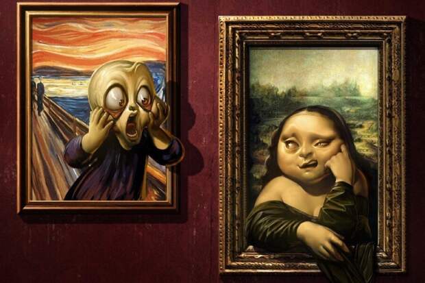 Leonardo-da-Vinci-screaming-Mona-Lisa-Edvard-Munch-humor-no-frame-Canvas-painting-Pictures-HD-Print.jpg
