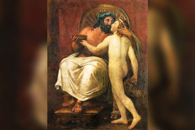 Антон Рафаэль Менгс (1728-1779) «Юпитер целует Ганимеда» Фреска. 1758—1759.