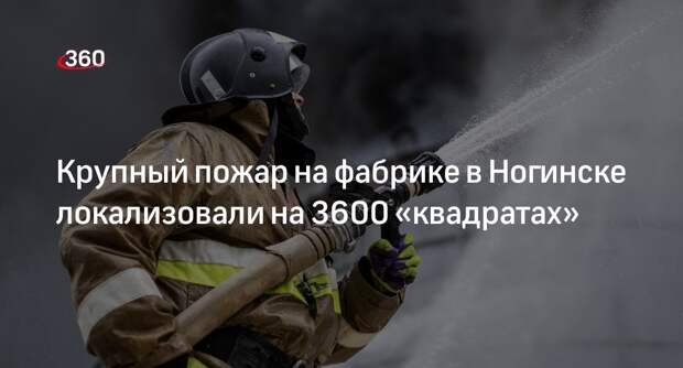 МЧС: на здании загоревшейся швейной фабрики в Ногинске полностью рухнула кровля