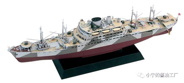 Модель вспомогательного крейсера «Айкоку-мару».