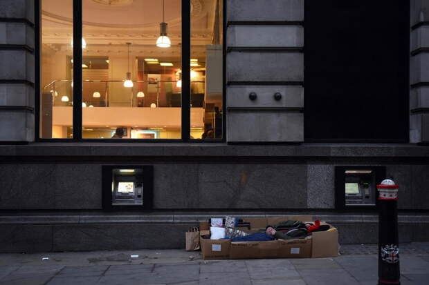 Бездомные на улицах Лондона