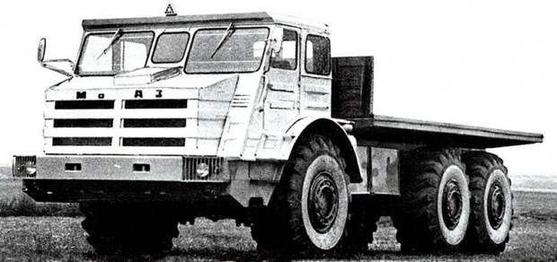 Наследник вездехода «Ермак» — грузовой 27-тонный вариант МоАЗ-74111 (из архива МоАЗ) МоАЗ, авто, беларусы, белоруссия, военная техника, военные автомобили, маз, тягач