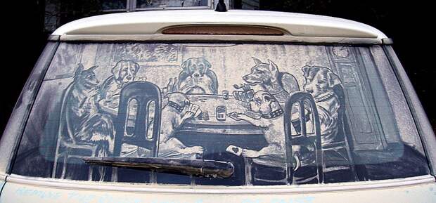 Рисунки на грязных автомобилях от Макс за 22 августа 2014 Dirty, art, car, авто, грязь, рисунки