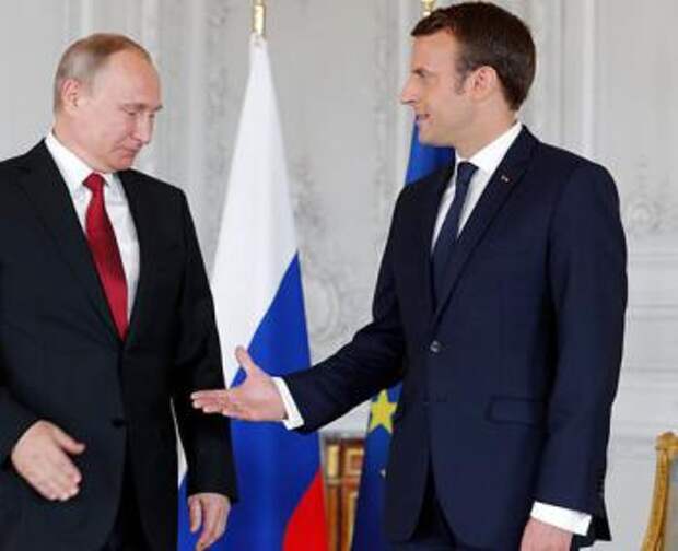 встреча Путина и президента Франции Эммануэля Макрона