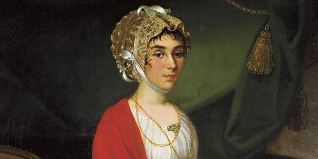 Н. Аргунов. Портрет Прасковьи Ивановны Шереметевой. Фрагмент. 1803 год