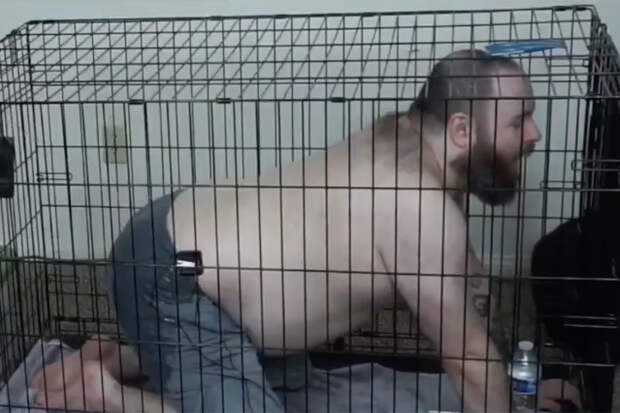 Стример провел несколько дней в собачьей клетке ради денег