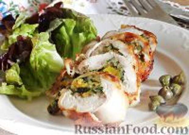 Фото к рецепту: Рулетики из курицы