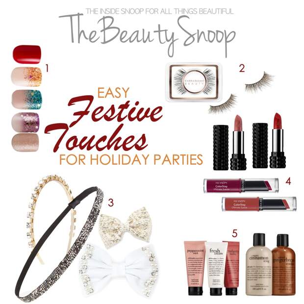 Easy and last minute festive beauty touches for your holiday parties