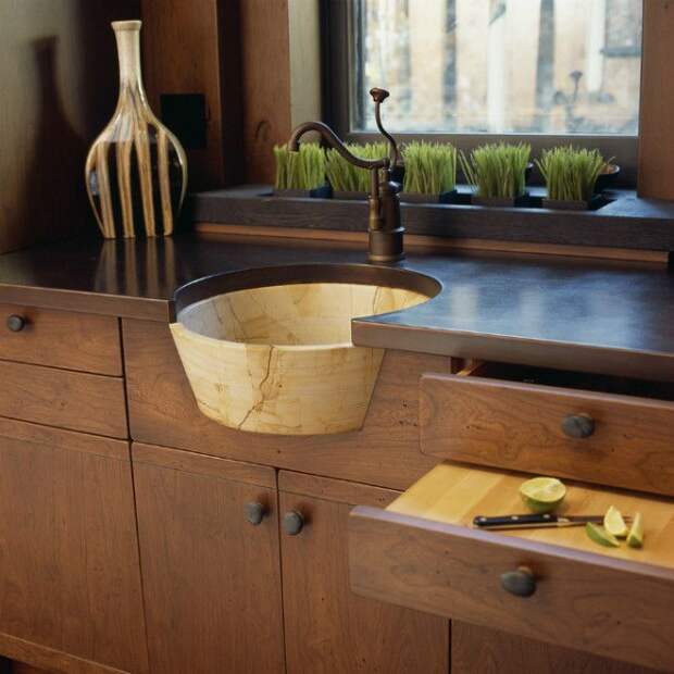 Раковина в подоконнике. | Фото: Houzz. Раковина в подоконнике Фото Houzz