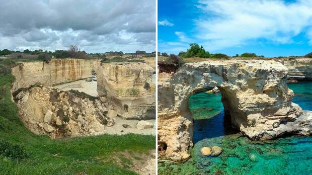 На юге Италии под натиском стихии рухнула Арка влюблённых — символ побережья Апулии