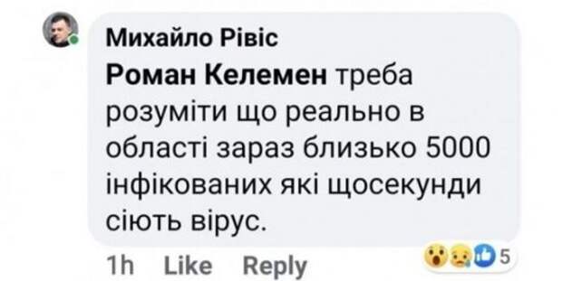 Глава облсовета на Закарпатье заявил о 5000 зараженных коронавирусом