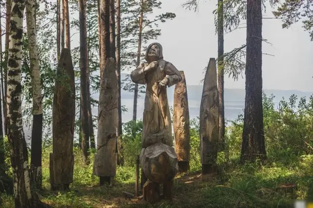 Деревянное «Лукоморье» на Байкале Лукоморье, Фестиваль, байкал, парк, скульптуты, фото
