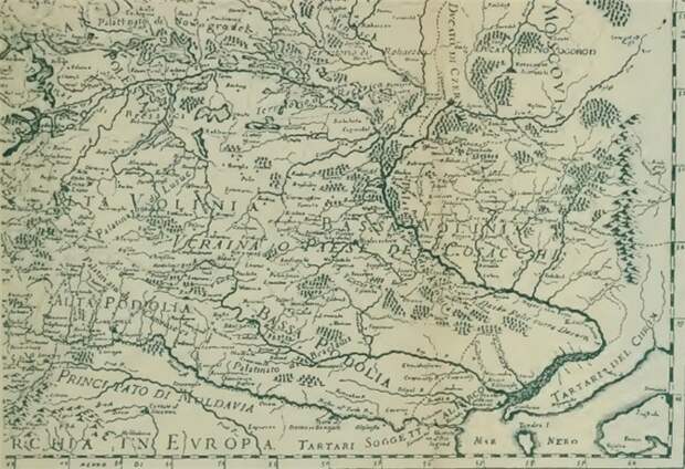 Украина (Волынь-Украина) на европейских средневековых картах (Sansone maps - 1641 г.)