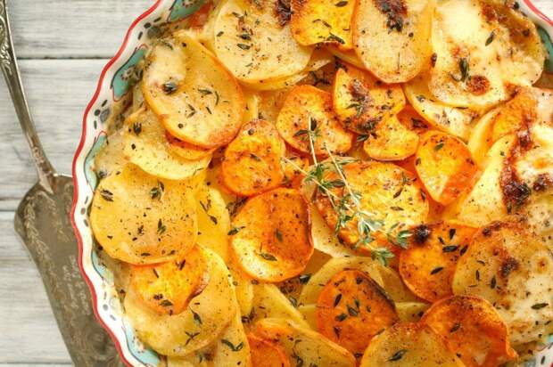 Картофельный гратен с мясом от Анны Михайловской