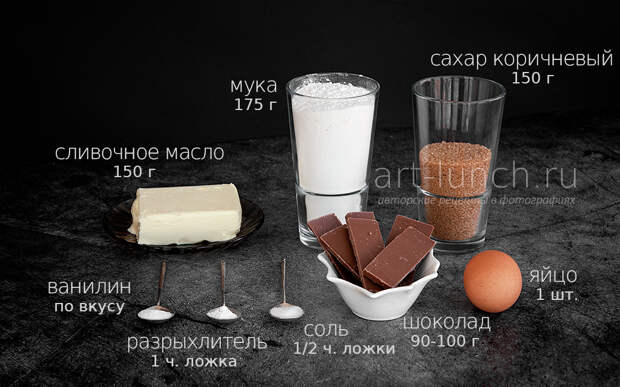 Печенье с кусочками молочного шоколада