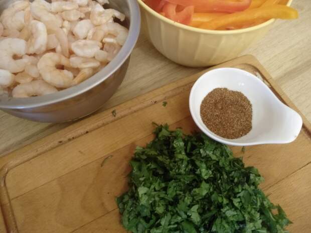 Фахита с креветками Быстро, Легко, Вкусно, Лепешки, Мексиканская кухня, Сладкий перец, Креветки, Длиннопост, Рецепт