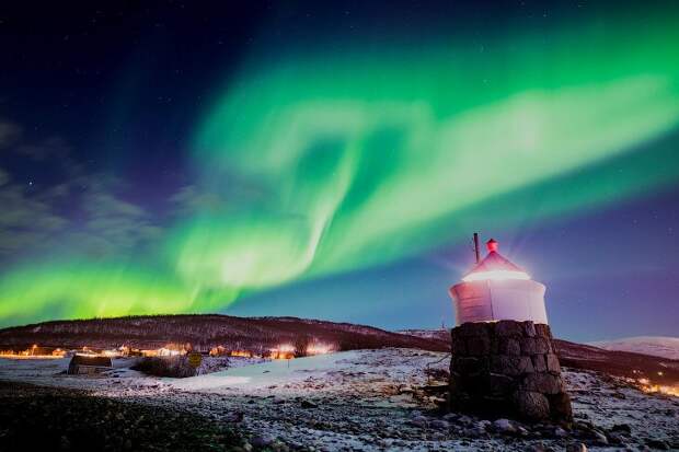Северное сияние с разных ракурсов