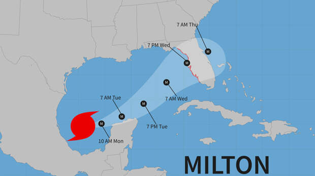 Ураган «Милтон» начинает накрывать Флориду
