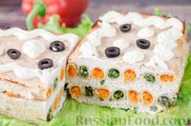 Фото к рецепту: Мясной хлеб "Светофор"
