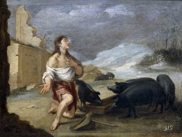 Мурильо Бартоломе Эстебан (1617-1682) — «Блудный сын в нищете», 1660