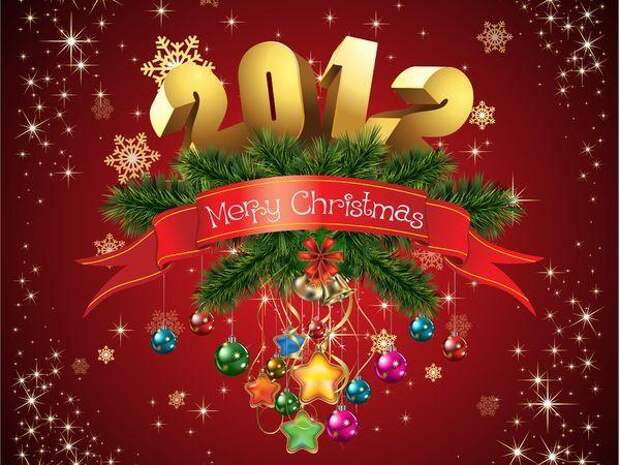 Новогодние обои "Marrry Christmas" Новогодние обои "Marrry Christmas"