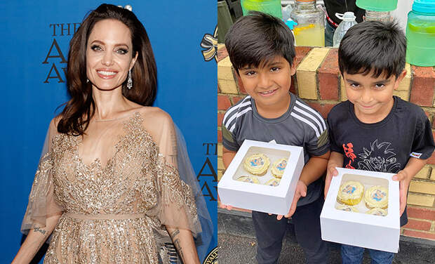 Анджелина Джоли направила щедрое пожертвование двум 6-летним продавцам лимонада в Лондоне