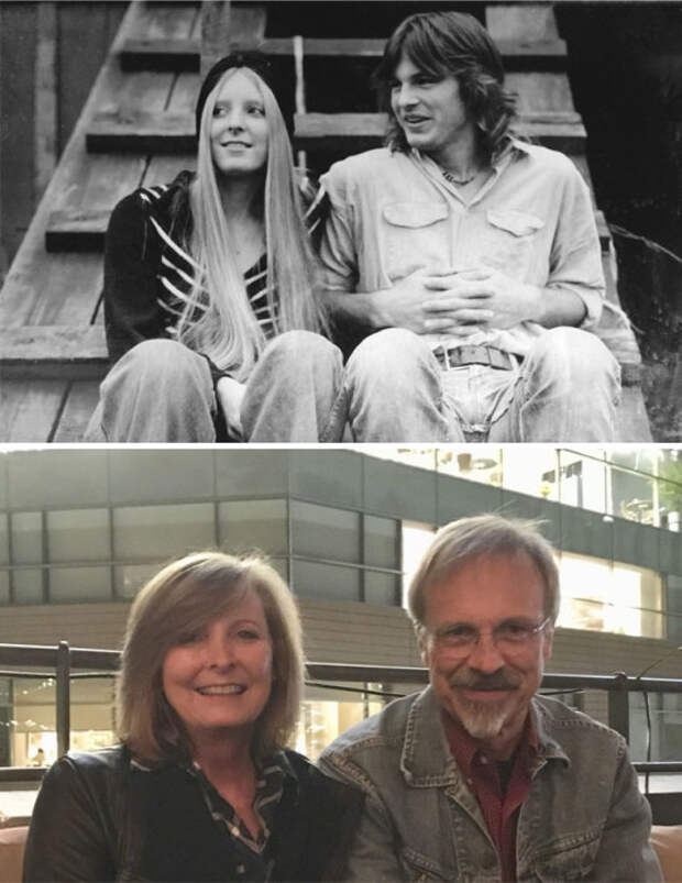Супружеская пара спустя 40 лет – даже улыбки остались такими же.