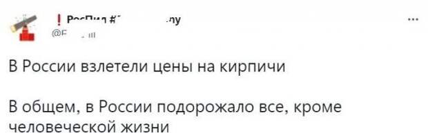 С юмором о росте цен в России на все подряд