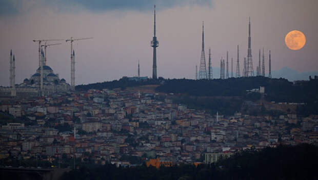 Вид на город Стамбул, Турция