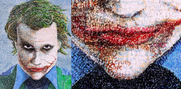 Присмотритесь получше — Художник пишет картины с помощью тысячи букв