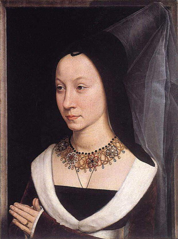 Ханс Мемлинг. Портрет Марии Барончелли в геннине, XV век