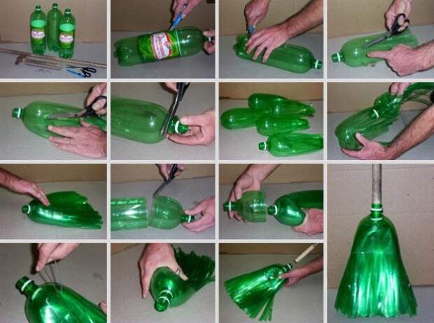 Инструкция как из бутылки сделать метлу