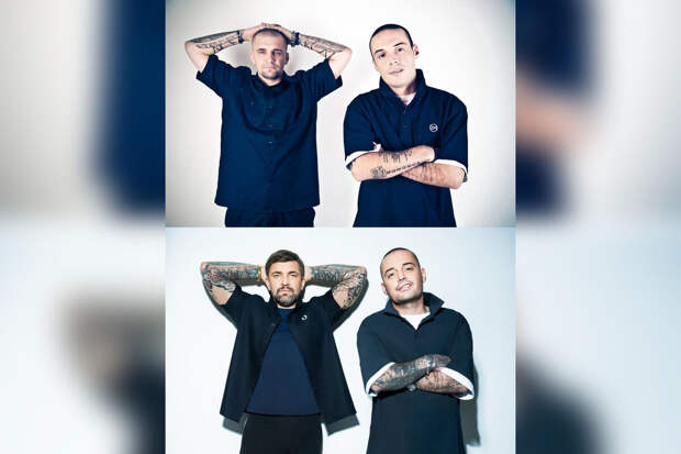 Рэперы Баста и Гуф повторили фото 16-летней давности