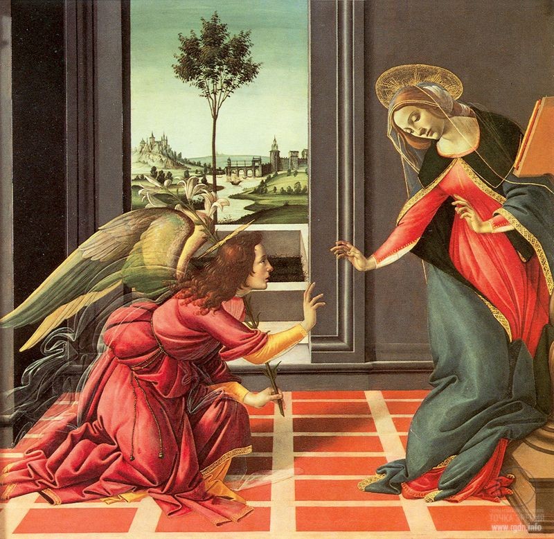 Боттичелли, Сандро » Благовещение Честелло (1489-1490) (Флоренция, Уффици)