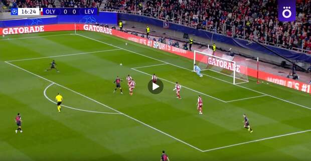 «Олимпиакос» — «Байер» — 0:2. Видеообзор матча Лиги чемпионов с дублем Шика